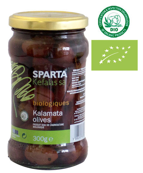 Sparta Kefalas / Kalamata Oliven BIO, 300g