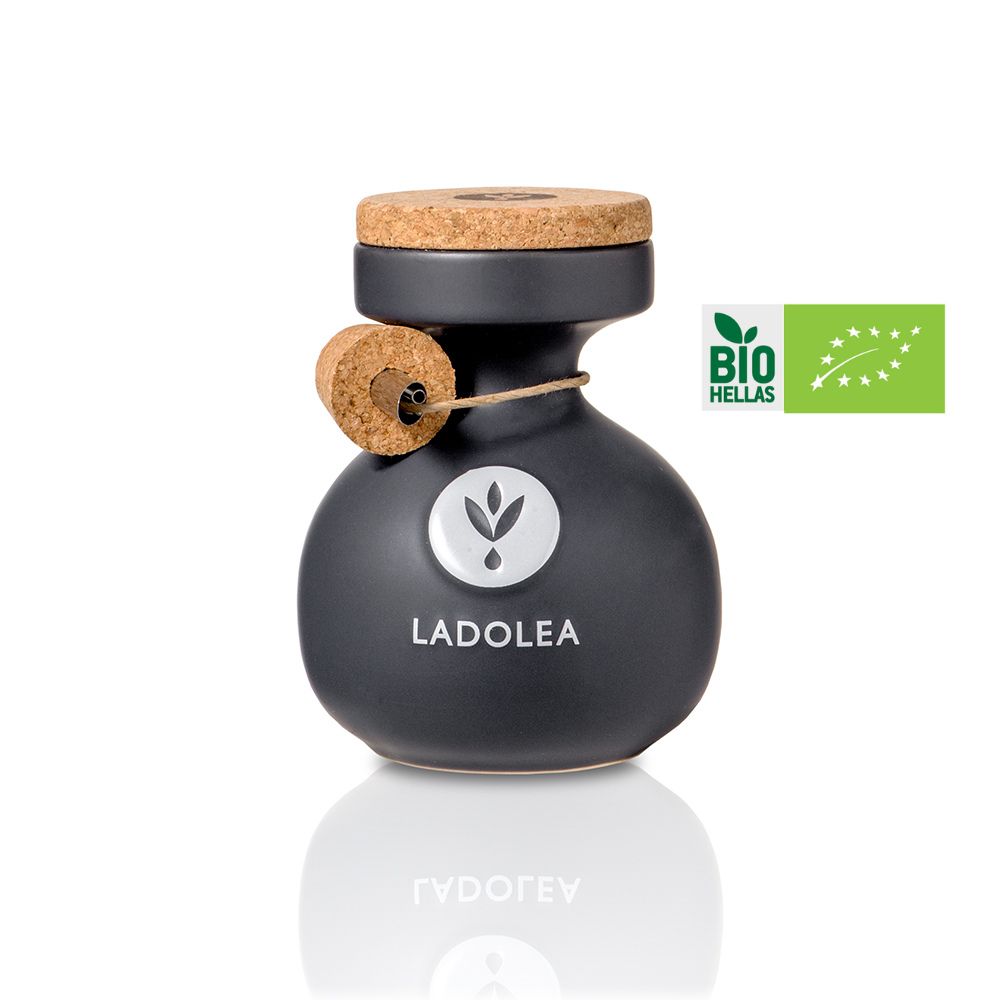 Ladolea / Olivenöl (Megaritiki), Schwarze Keramikflasche, 200ml