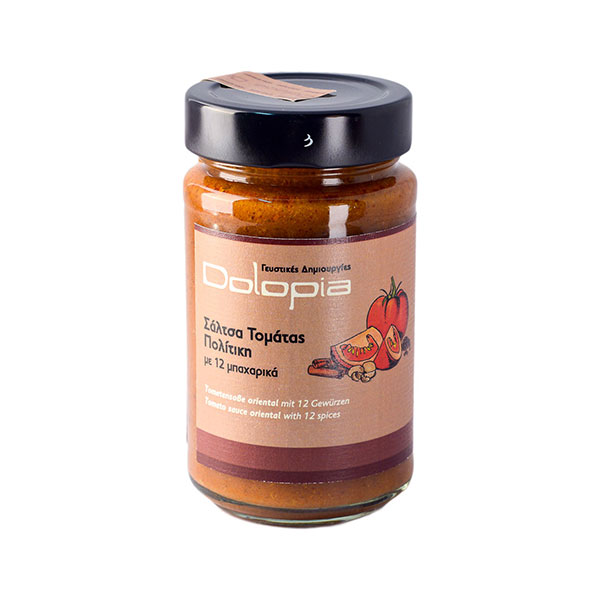 dolopia-tomatensosse-12gewuerzen Dolopia / Tomatensoße oriental mit 12 Gewürzen, 250g