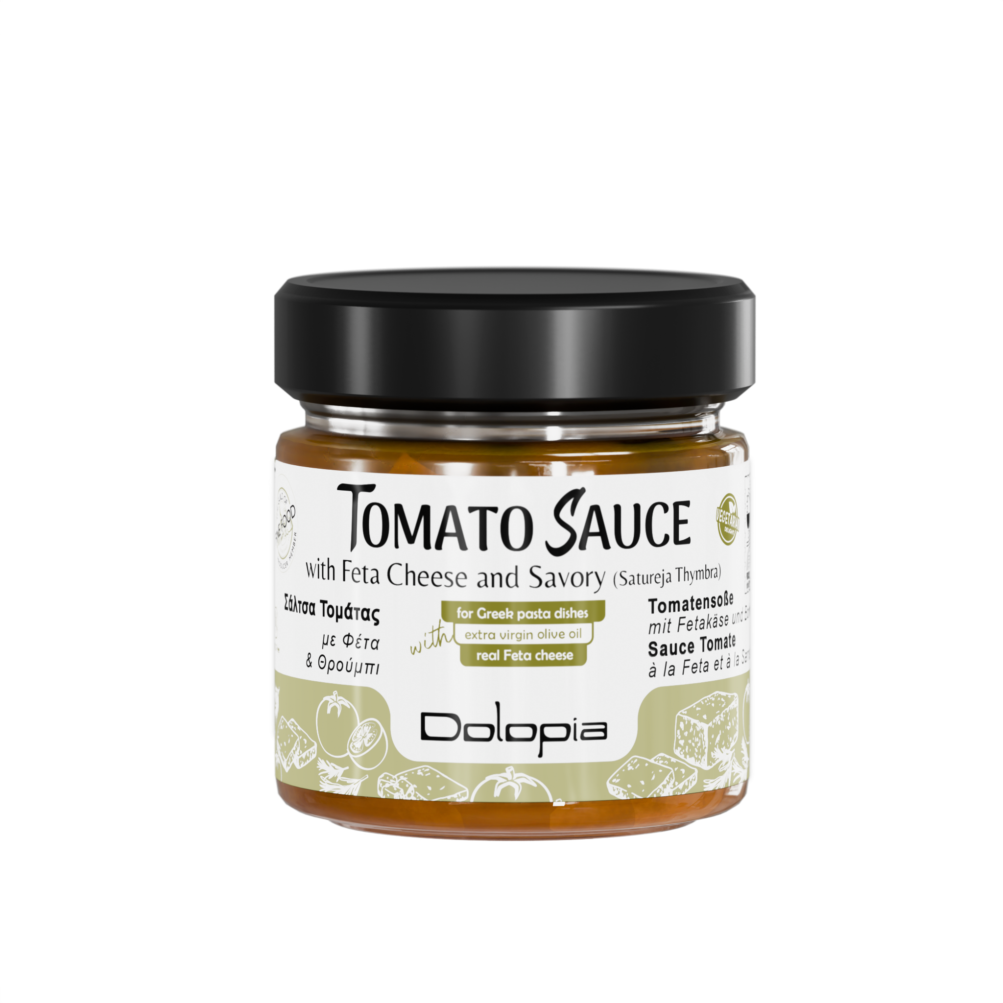 Dolopia / Tomatensoße mit Feta & Bohnenkraut, 250g